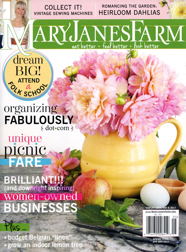  Our Dahlias Grace the Cover of <i>MaryJanesFarm</i> – www.OldHouseGardens.com